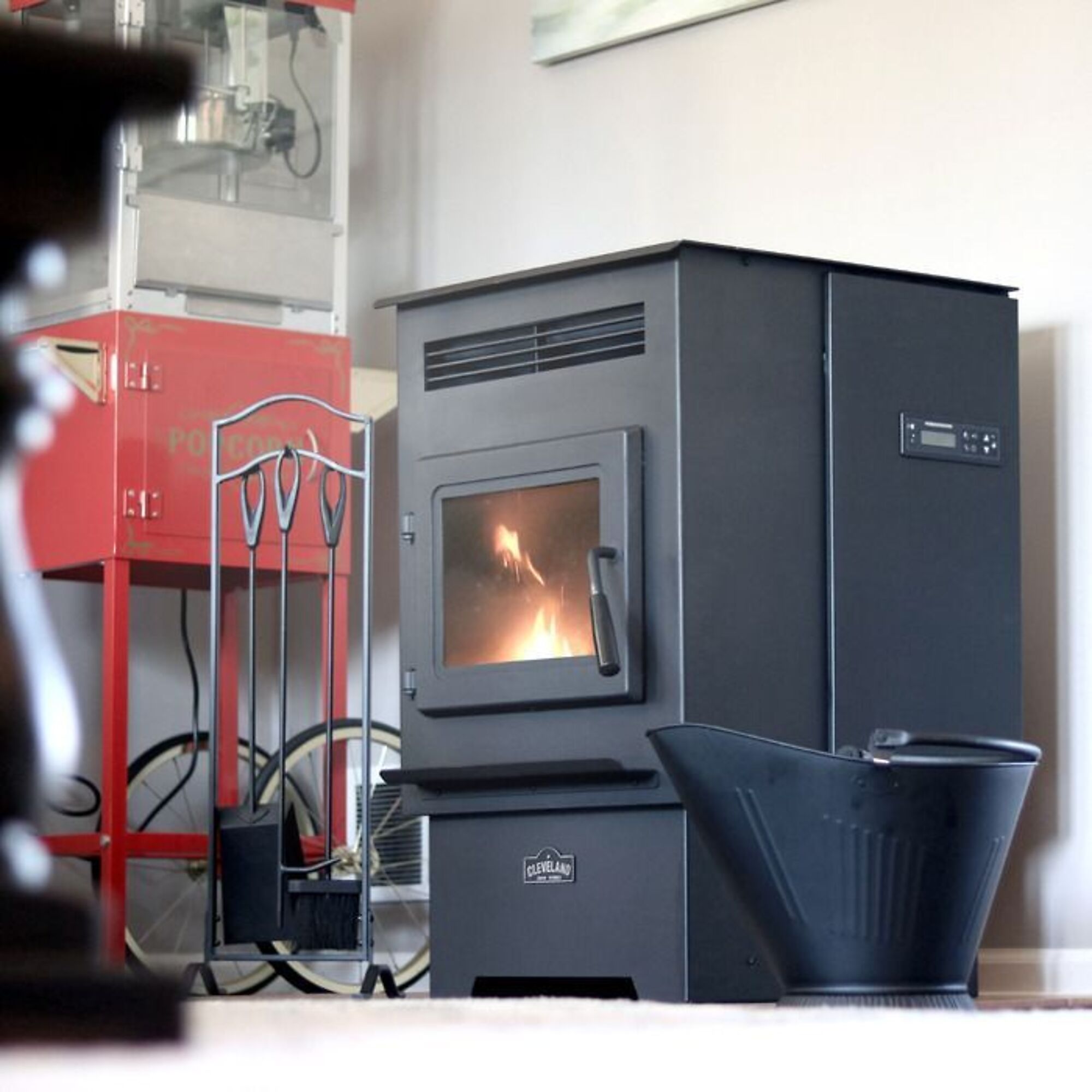 Cleveland Iron Works Pellet Stove with Smart Home Technology, 26,865 BTU, EPA Certified, Model# PS60W-CIW